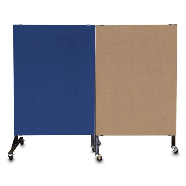 Enclosed Corkboard, 3 Door, 96"x48", 4" Fra, UV3420-BRONZE-CORK